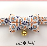 再販❗️スイート・オレンジ🍊ブーケ💐【蝶ネクタイ】＊猫(&小型犬)首輪