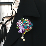 つまみ細工のコサージュ★浴衣にも♪髪飾り チャーム   紫