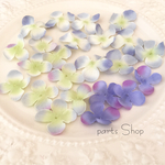 再販 フープピアスにもオススメサイズ  紫陽花造花    レインボーカラー  花びら丸みカット型
