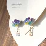 【ビオラ】   一輪ノンホールピアス 揺れるゆらゆら