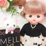 メルちゃん ハートネックレス、モノトーンリボン ワンピース