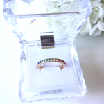 再販♡送料無料！レインボー♡スワロフスキーハーフエタニティ