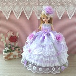 リカちゃん お姫様ドレス 一点物☆パープル