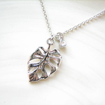 [andy]New Monstera Necklase Silver