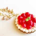 いちごタルトのバッグチャーム