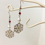 スワロフスキー一粒のパールピアス