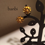 アンティークゴールド★ミニお花ピアス