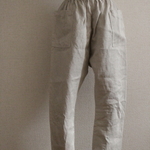 LINEN　チノ　サルエルパンツ（生成り）