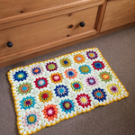 ♡×40【送料無料】レトロでカラフルなモチーフマット mix