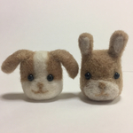 うさちゃんわんちゃんミニブローチ