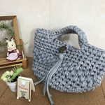 35.(グレータイダイ)模様入りマルシェバッグ