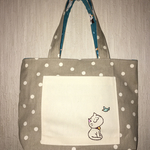 猫刺しゅうトートバッグ
