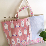 再販☆残りわずか！受注製作☆名入れ無料♪花かんむりのうさちゃんレッスンバッグ 