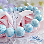【Mさまのお品】♡最上級ラリマー♡海の花びら♡10㎜＊19粒♡一点もの♡ｊ47