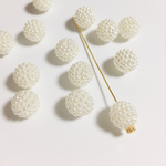 【再販×3】１０個 パールボールビーズ ホワイト(12mm)