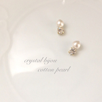 crystal bijou  & コットンパール