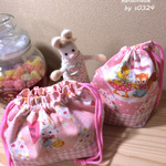♡　お弁当袋＆コップ入れ　♡