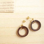 １Ring革ピアス-ＤＢ