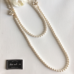 【14kgf 】Swarovskiパール&ビジュー 4way ロングネックレス