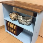 アンティーク調ラック　ブルー
