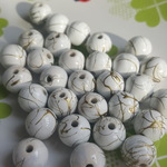 送料無料☆唐草ビーズ☆ホワイト約10mm