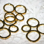 まんまるしかく？４コでチャーム（ゴールド）　8個