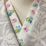 正絹  花手刺繍半襟
