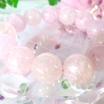 ☆３月３日の誕生日石☆☆愛に満たされたハート☆優しい愛のエネルギー☆モルガナイト☆ピンクアクアマリン☆ローズベリル☆　☆大珠１６ｍｍ☆　☆１６ｃｍ☆　　☆７６ｇ☆