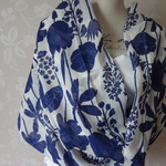 コットンシフォンスヌード☆blue flower