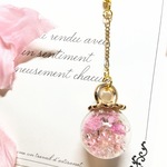 春爛漫🌸桜色ガラスドームのピアス&イヤリング（ロングタイプ）