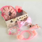 キッズ向けヘアアクセサリーセット【ピンク】