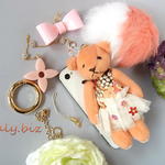 saly☆3wayクマさんのキーホルダー&イヤホンジャック&ストラップ