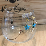 ゆらゆらターコイズスターピアス、星の中の星