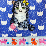輸入ドイツワッペン×ヴィンテージ猫テープ レアポーチ