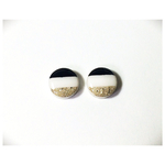 小さなボーダーピアス/ノンホールピアス    