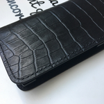 本革 クロコ柄　iphone5 5s 6 6s 7 SE　手帳型ケース