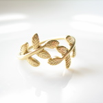 Reaf Motif MatGold Ring