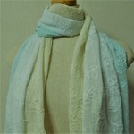 総刺繍リネン・コットンストール