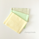  ガーゼマスク3枚set for kids  △ストライプ&ボーダー