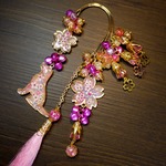 泡沫桜華（淡桃）／戌と桜オルゴナイトモチーフイヤーフック