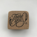 thank you フェザー 消しゴムはんこ