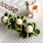 幸せクローバーのバレッタ