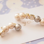 60*"for you"コットンパール　イヤーカフセット　beauty！