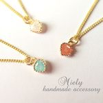 （3color）ジルコニアクラックネックレス