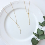 curve　long　necklace　