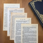 (英語5種類) 15枚 アンティーク洋書ペーパー セット