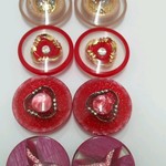 23～25ｍｍ◇10個入◇　♡ラスト再販３♡  レッド・ピンク系　ペアアソート春夏ボタン