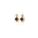 PDT-1042-G【2個入り】CZダイヤモンドペンダント,Midnight Blue Embellished 