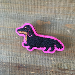 ミニチュアダックス 刺繍ブローチ