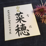 色紙 命名紙